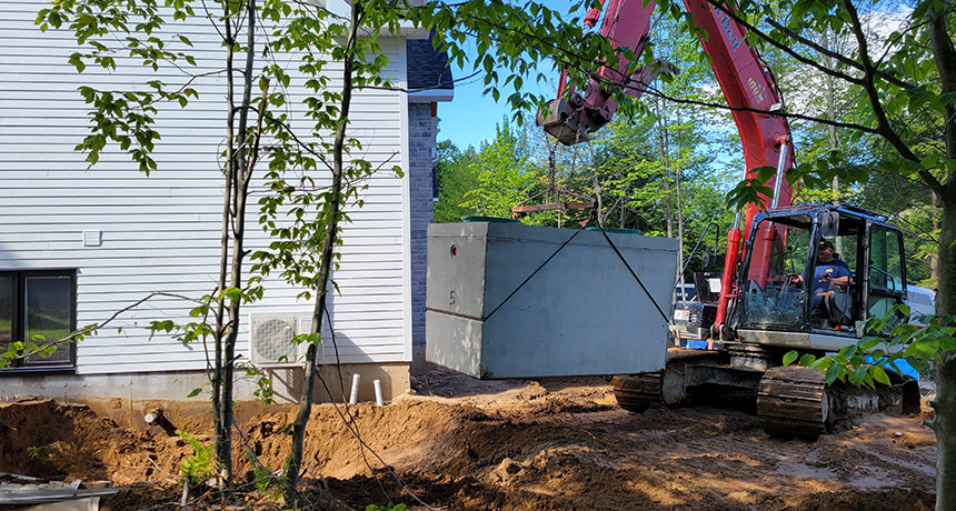 Service d'installation de fosse septique dans le Grand Montréal.